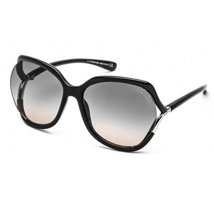 Tom Ford Women's Sunglasses - Shiny Black Plastic Oversized Full Rim | FT0578 01B ,