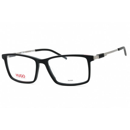 Hugo Men's Eyeglasses - Matte Black Plastic Rectangular Full Rim | HG 1102 0003 00 ,