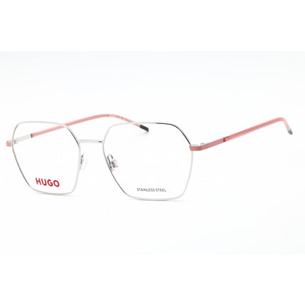 Hugo Women's Eyeglasses - Palladium Metal Geometric Full Rim Frame | HG 1279 0010 00 ,