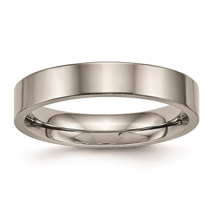 Titanium Polished Flat Comfort Back Ring | TB467 ,