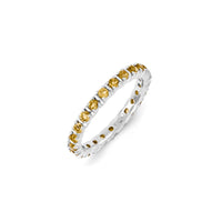 Sterling Silver Stackable Expressions Citrine Ring | QSK1197 ,