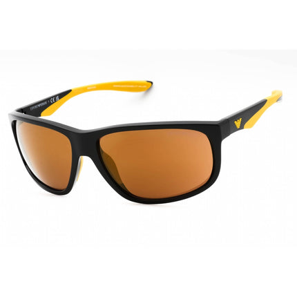 Emporio Armani Men's Sunglasses - Shiny Black Rectangular Frame | 0EA4199U 50176H ,