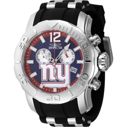 Invicta Men's Watch - NFL New York Giants Chronograph Steel and Rubber Strap | 48006 ,