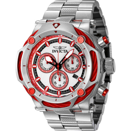 Invicta Men's Watch - Bolt Quartz Chronograph Red and Silver Steel Bracelet | 42106 ,