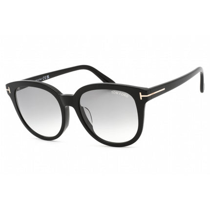 Tom Ford Women's Sunglasses - Shiny Black Plastic Cat Eye Shape Frame | FT0914-F 01B ,