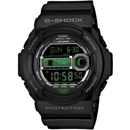 Casio Men's Watch - G-Shock World Time Black Digital Dial Resin Strap | GLX150CI-1 ,