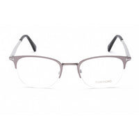 Tom Ford Men's Eyeglasses - Matte Light Ruthenium Cat Eye Half Rim Frame | FT5452 013 ,