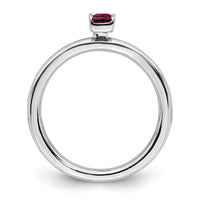 Sterling Silver Stackable Expressions Created Ruby Ring | QSK2118 ,