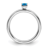 Sterling Silver Stackable Expressions Blue Topaz Ring | QSK2123 ,