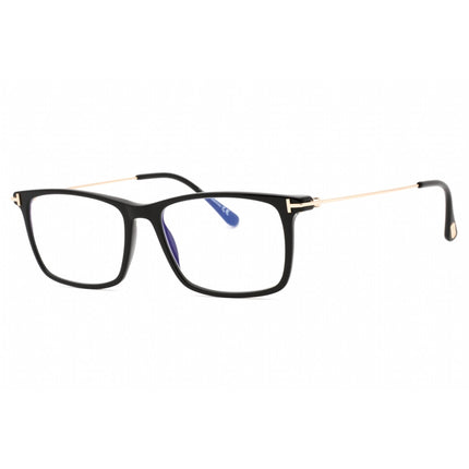 Tom Ford Men's Eyeglasses - Shiny Black Acetate Rectangular Shape Frame | FT5758-B 001 ,