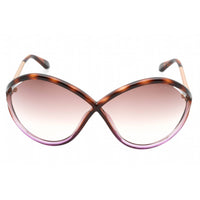 Tom Ford Women's Sunglasses - Colored Havana Plastic Oversized Frame | FT0528 55F ,