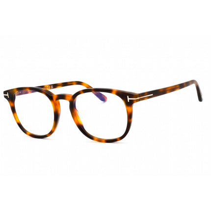 Tom Ford Men's Eyeglasses - Blonde Havana Oval Plastic Full Rim Frame | FT5819-B 053 ,