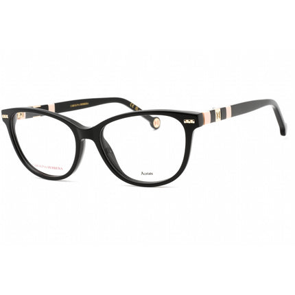 Carolina Herrera Women's Eyeglasses - Black Pink Plastic Cat Eye Frame | CH 0048 03H2 ,