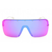 Gucci Unisex Sunglasses - Shiny Gold Metal Shield Rimless Frame | GG1245S 003 ,