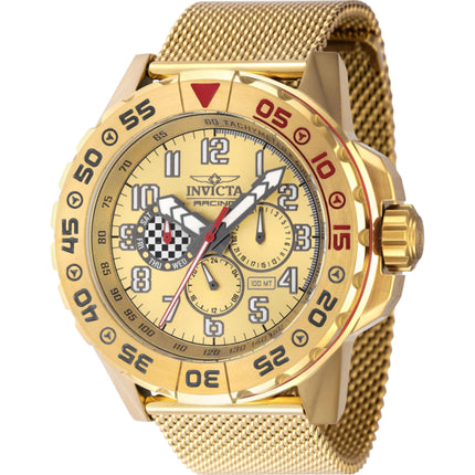 Invicta Unisex Watch - Invicta Racing Quartz Gold Tone Dial Steel Bracelet | 47216 ,