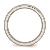 Titanium Grooved Edge 6mm Brushed and Polished Band | TB27 ,