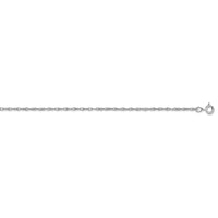 14K White Gold 1.35mm Carded Cable Rope Chain | 10RW ,