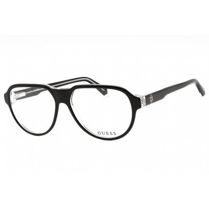 Guess Men's Eyeglasses - Black/Other Plastic Full Rim Aviator Frame | GU50090 005 ,