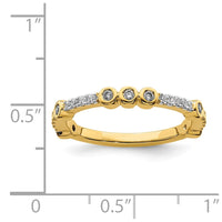 14k Stackable Expressions White Topaz and Diamond Ring | SK2067 ,