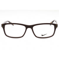 Nike Men's Eyeglasses - Brown Plastic Rectangular Full Rim Frame | NIKE 7245 243 ,