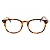 Tom Ford Men's Eyeglasses - Blonde Havana Oval Plastic Full Rim Frame | FT5819-B 053 ,