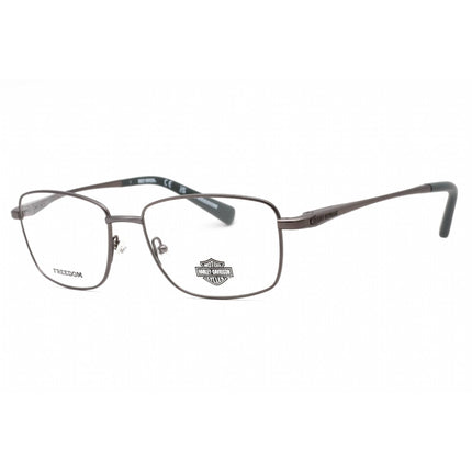 Harley Davidson Men's Eyeglasses - Matte Gunmetal Metal Rectangular Frame | HD9023 009 ,