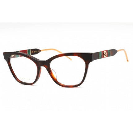 Gucci Women's Eyeglasses - Havana Plastic Cat Eye Shape Full Rim Frame | GG0600O 002 ,