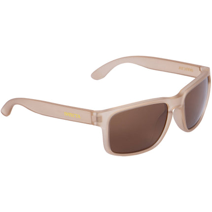 Invicta Unisex Sunglasses - Brown Full Rim Rectangular Frame Brown Lens | IEW052-03 ,