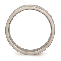 Titanium Grooved 6mm Polished and Satin Band | TB329 ,