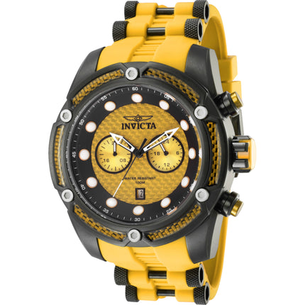 Invicta Men's Watch - Bolt Quartz Yellow and Black Dial Silicone Strap Date | 42294 ,
