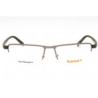 Timberland Men's Eyeglasses - Matte Gunmetal Rectangular Half Rim Frame | TB1821 009 ,