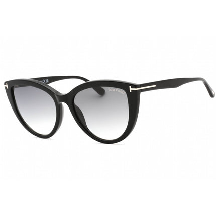 Tom Ford Women's Sunglasses - Shiny Black Plastic Cat Eye Shape Frame | FT0915 01B ,