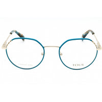 Tous Women's Eyeglasses - Shiny Light Gold/Green Metal Round Full Rim | VTO451 0SN9 ,