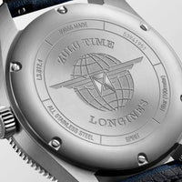 Longines Men's Watch - Spirit Zulu Time Chronometer Blue Leather Strap | L38124932 ,