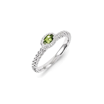 Sterling Silver Stackable Expressions Peridot Ring | QSK112 ,