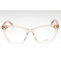 Police Women's Eyeglasses - Pink Clear Plastic Cat Eye Full Rim Frame | VPLF29 09TU ,