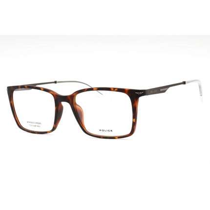 Police Men's Eyeglasses - Dark Tortoise Plastic Rectangular Full Rim | VPLL62 0978 ,
