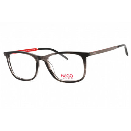 Hugo Men's Eyeglasses - Striped Grey Acetate Full Rim Frame | HG 1018 SAM 0PZH 00 ,