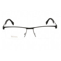 Hugo Boss Men's Eyeglasses - Black Carbon Metal Rectangular Shape Frame | 0734 0KCQ 00 ,