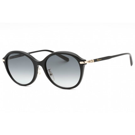Salvatore Ferragamo Women's Sunglasses - Black Plastic Round Full Rim | SF1002SA 001 ,