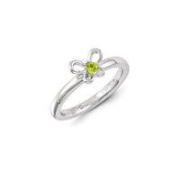 Sterling Silver Stackable Expressions Peridot Ring | QSK1245 ,