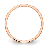 14K Rose Gold 1.2mm Half Round Satin Stackable Band | STK24-120R ,