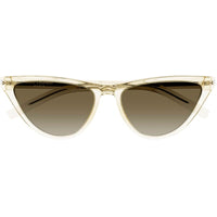 Saint Laurent Women's Sunglasses - Yellow Acetate Frame Brown Lens | SL550SLIM 005 ,