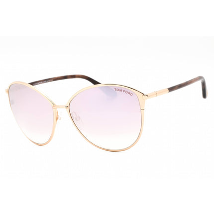 Tom Ford Women's Sunglasses - Shiny Rose Gold Metal Cat Eye Full Rim | FT0320 28Z ,