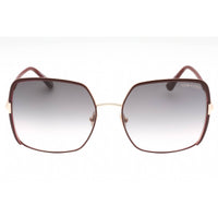 Tom Ford Women's Sunglasses - Shiny Bordeaux Metal Square Full Rim Frame | FT1006 69W ,