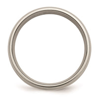 Titanium Sterling Silver Inlay 6mm Polished Band | TB81 ,