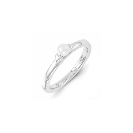 Sterling Silver Stackable Expressions FW Cultured Pearl Ring | QSK1304 ,