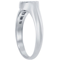 Classic Women's Silver Micro Pave CZ Heart Ring - W-2770 ,