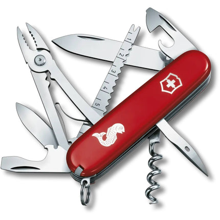 Victorinox Swiss Army Medium Pocket Knife - Angler for Fishing, Red | 1.3653.72 ,