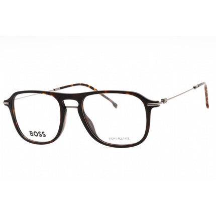 Hugo Boss Men's Eyeglasses - Havana Dark Ruthenium Plastic Frame | BOSS 1482 04HU 00 ,